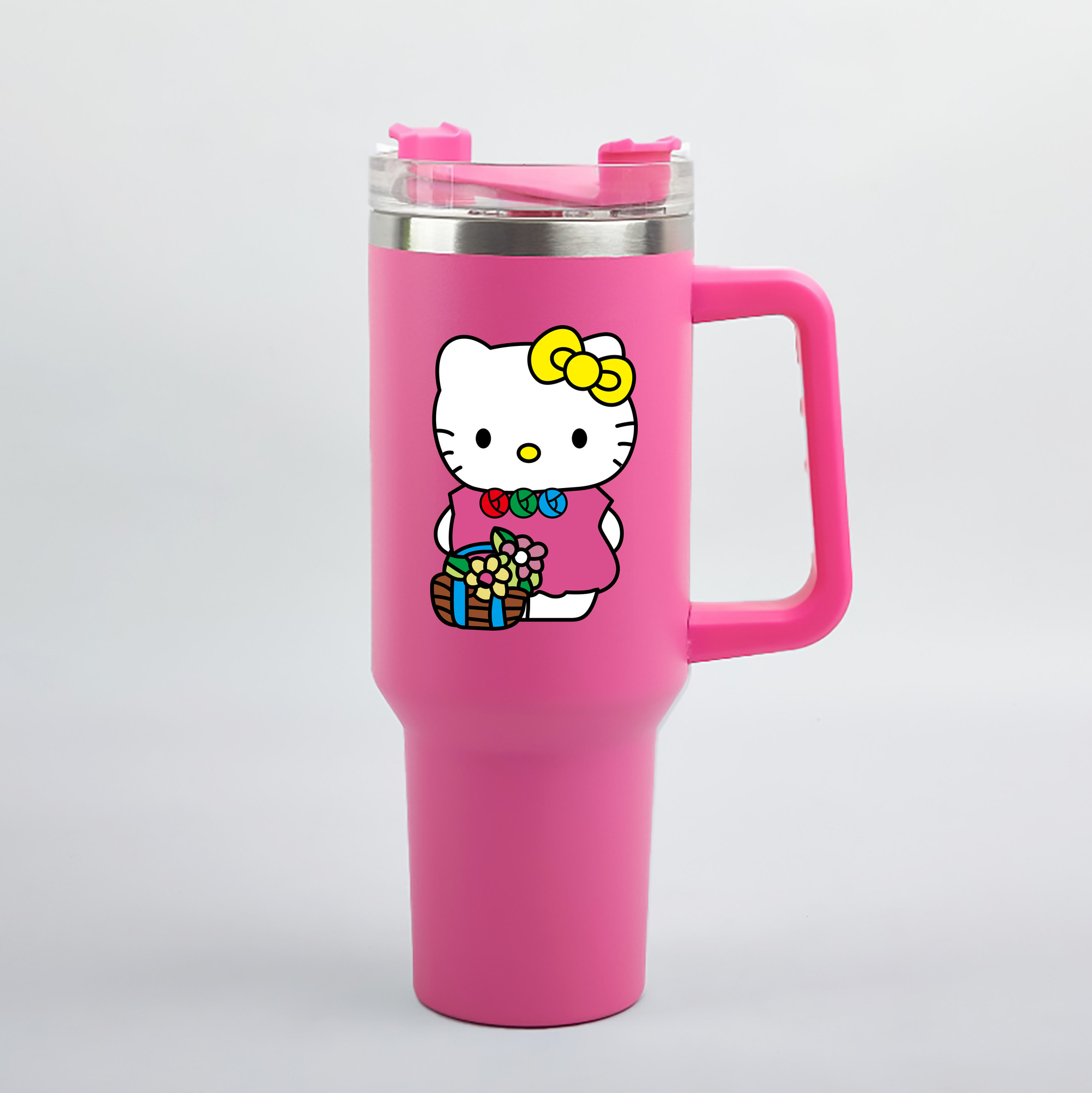 （画像用） Hello Kitty ハローキティ 1200mL車用タンブラー（カラープリント）